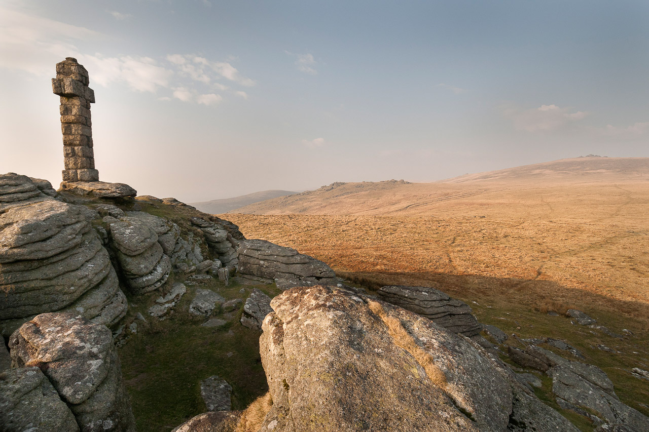 Widgery Cross, toward Great Links Tor