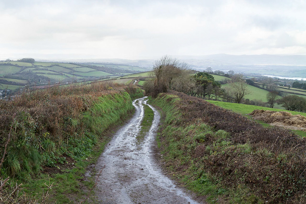 Butterfly Lane from the beacon during a thunderstorm