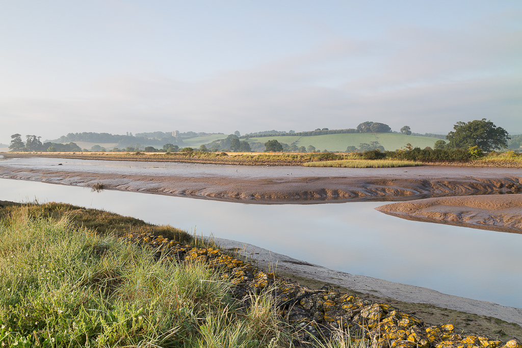 Clearing morning mist, Exe Estuary and Ship Canal, September&nbsp;2015